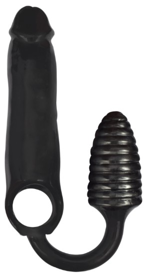 Picture of XXXPander Sheath with Ribbed Plug - Black