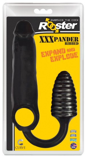 Picture of XXXPander Sheath with Ribbed Plug - Black