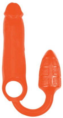 Picture of XXXPander Sheath with Double Textured Plug - Orange