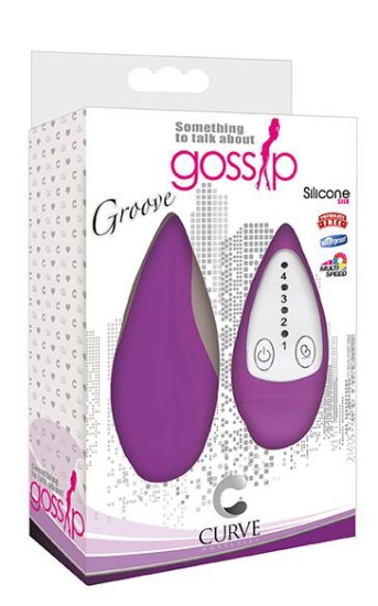 Picture of Groove Smooth Silicone Remote Vibe- Purple