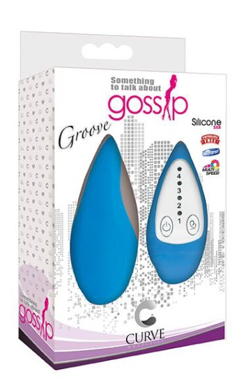 Picture of Groove Smooth Silicone Remote Vibe- Blue