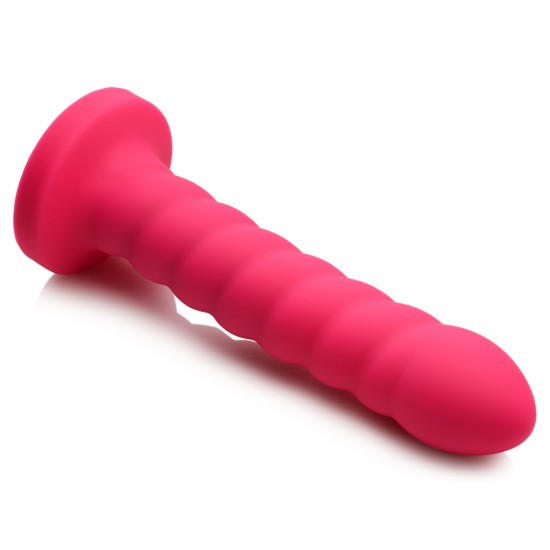 Picture of 21X Soft Swirl Silicone Rechargeable Vibrator with Control - Magenta