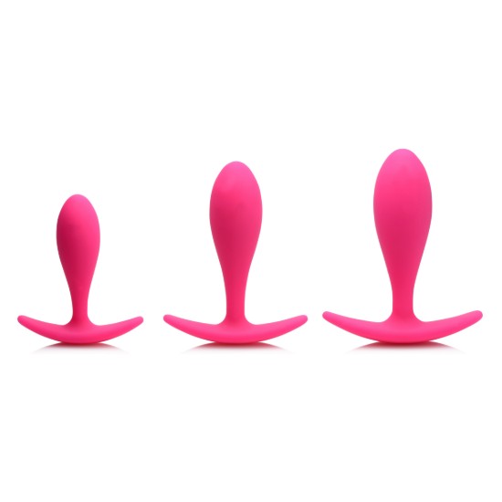 Picture of Rump Bumpers 3 Piece Silicone Anal Plug Set - Pink