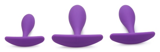 Picture of Rump Bumpers 3 Piece Silicone Anal Plug Set - Purple