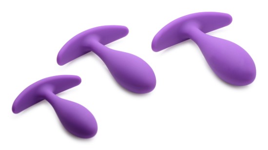 Picture of Rump Bumpers 3 Piece Silicone Anal Plug Set - Purple