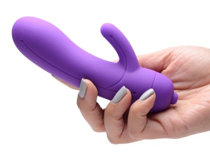 Picture of 7X Lil Smoothie Mini Silicone Rabbit Vibe - Violet