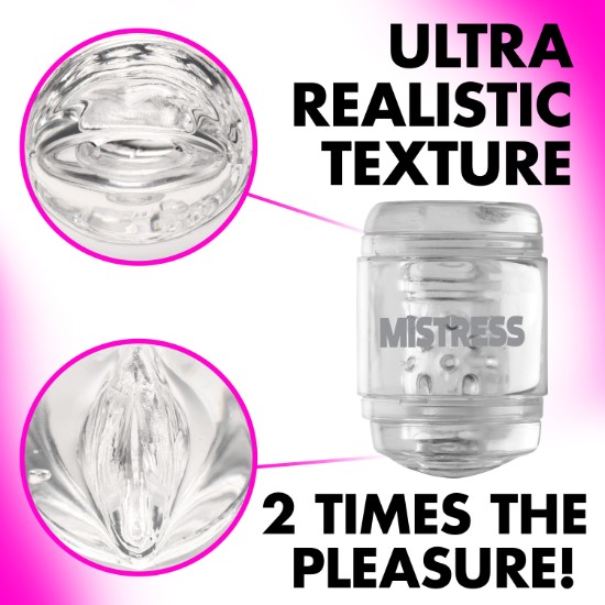 Picture of Double Shot Mouth and Pussy Stroker - Clear