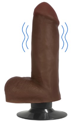 Picture of Jock Dark Vibrating Dildo with Balls - 6 Inch
