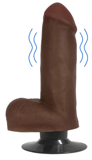 Picture of Jock Dark Vibrating Dildo with Balls - 6 Inch
