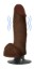 Picture of Jock Dark Vibrating Dildo with Balls - 7 Inch