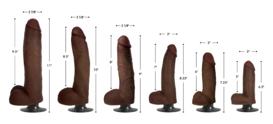 Picture of Jock Dark Vibrating Dildo with Balls - 7 Inch