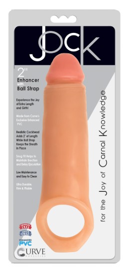 Picture of 2 Inch Penis Enhancer with Ball Strap - Flesh