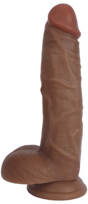 Picture of Jock Dark Bareskin Dildo with Balls - 10 Inch