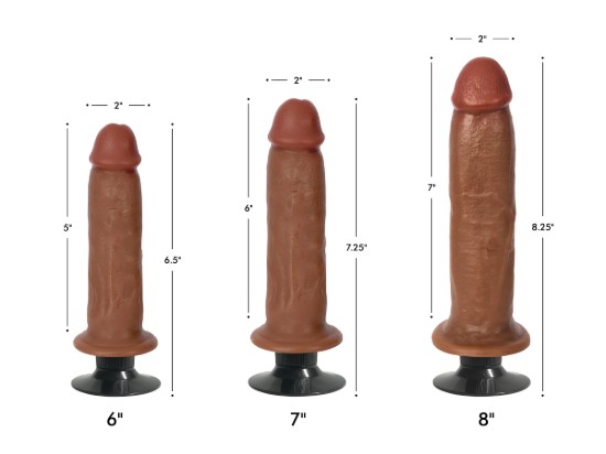 Picture of Jock Dark Bareskin Vibrating Dildo - 7 Inch