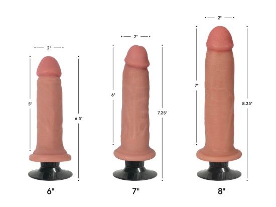 Picture of Jock Light Bareskin Vibrating Dildo - 8 Inch
