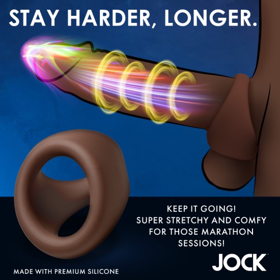 Picture of JOCK Silicone Cock & Ball Ring - Dark