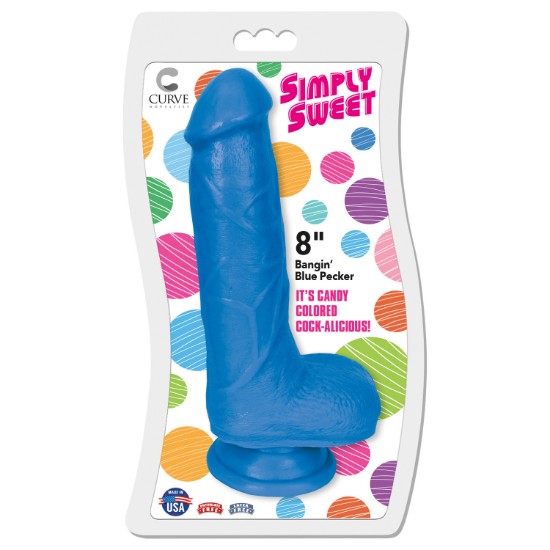 Picture of 8 Inch Bangin Pecker Dildo - Blue