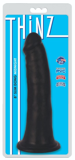 Picture of Thinz 8 Inch Slim Dildo- Black