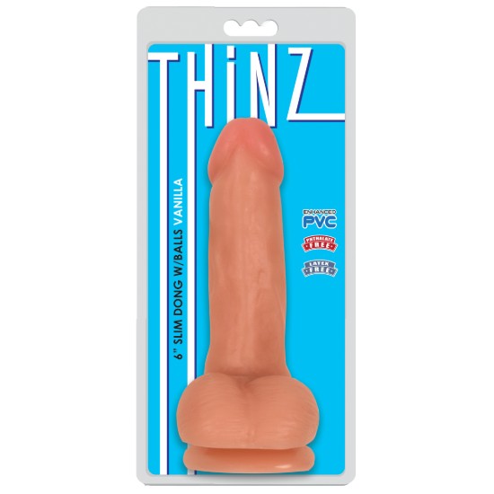 Picture of 6 Inch Slim Dildo with Balls - Light