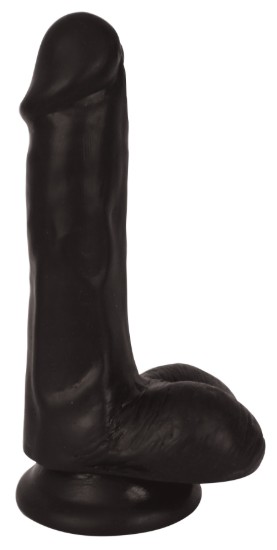 Picture of 6 Inch Slim Dildo with Balls - Black