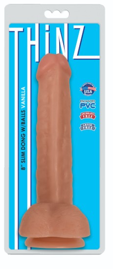 Picture of Thinz 8 Inch Slim Dildo with Balls - Light