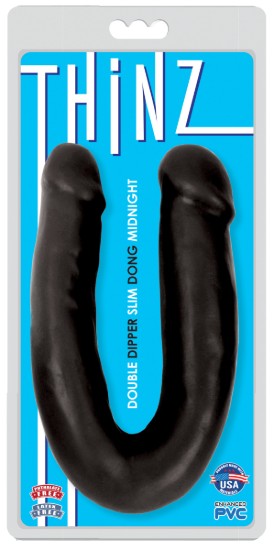 Picture of Double Dipper Slim Dildo - Dark
