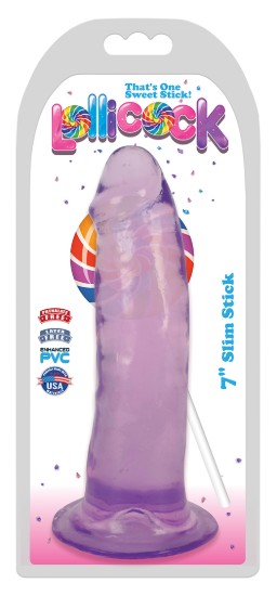 Picture of 7 Inch Slim Stick Grape Ice Dildo