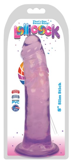 Picture of 8 Inch Slim Stick Grape Ice Dildo
