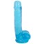 Picture of 7 Inch Slim Stick with Balls Berry Ice Dildo