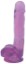 Picture of 7 Inch Slim Stick with Balls Grape Ice Dildo