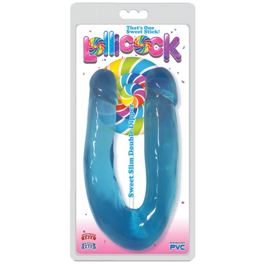 Picture of Lollicock Sweet Slim Double Dipper Dildo - Blue