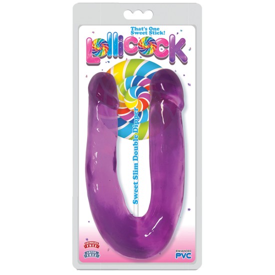 Picture of Lollicock Sweet Slim Double Dipper Dildo - Purple