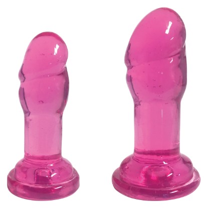 Picture of Lollicock Slim Stick Duo Suction Cup Dildos - Pink