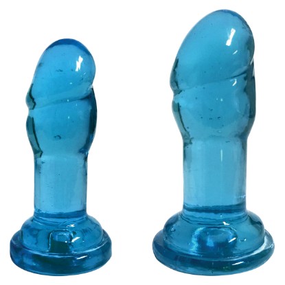 Picture of Lollicock Slim Stick Duo Suction Cup Dildos - Blue