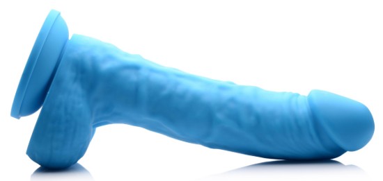 Picture of 7 Inch Silicone Dildo with Balls - Berry