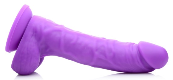 Picture of 7 Inch Silicone Dildo with Balls - Grape