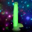 Picture of 7 Inch Glow-in-the-Dark Silicone Dildo with Balls - Green