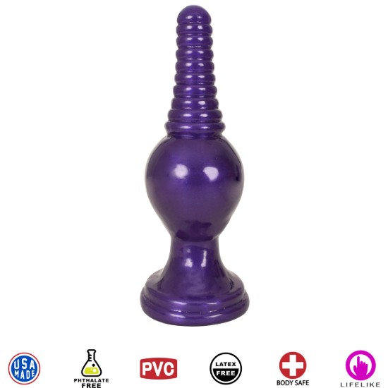 Picture of The King Ribbed Tip Anal Plug â€“ Purple