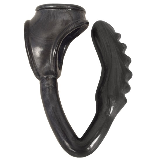 Picture of The Duke Cock and Ball Ring with Anal Plug - Pewter
