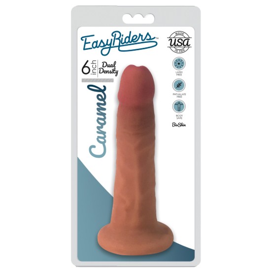 Picture of Easy Riders 6 Inch Dual Density Dildo - Tan