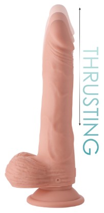 Picture of Thrusting and Vibrating 8 Inch Dildo - Light