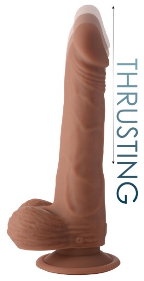 Picture of Thrusting and Vibrating 8 Inch Dildo - Medium