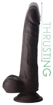 Picture of Thrusting and Vibrating 8 Inch Dildo - Dark