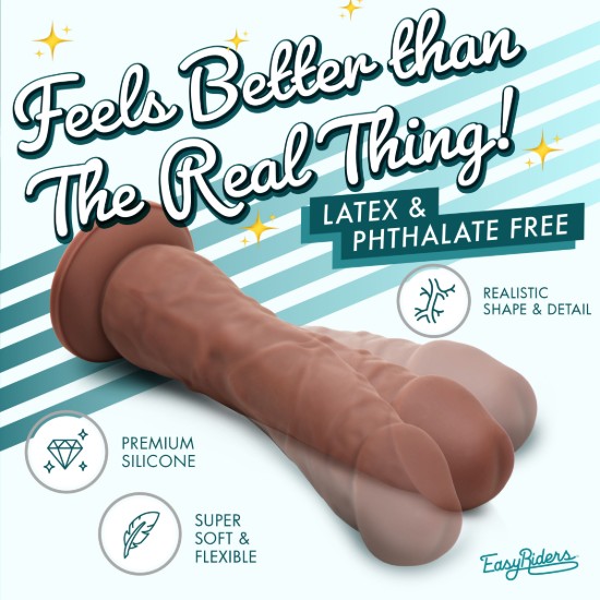 Picture of Easy Riders 7 Inch Silicone Dildo - Dark