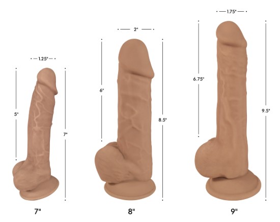 Picture of Silexpan Medium Hypoallergenic Silicone Dildo with Balls - 7 Inch