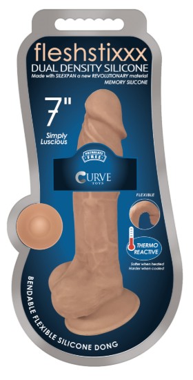 Picture of Silexpan Medium Hypoallergenic Silicone Dildo with Balls - 7 Inch