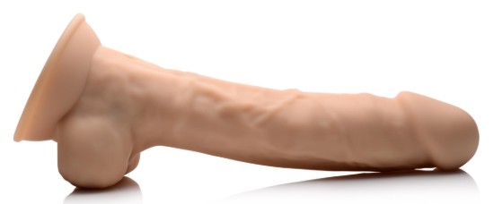 Picture of 8 Inch Silexpan Hypoallergenic Silicone Vibrating Dildo - Light