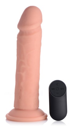 Picture of Big Shot Vibrating Remote Control Silicone Dildo - 8 Inch