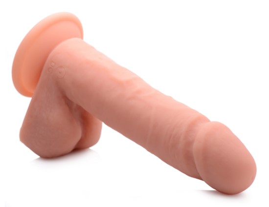 Picture of Big Shot Vibrating Remote Control Silicone Dildo with Balls - 8 Inch