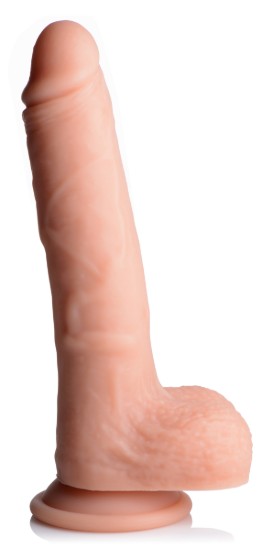 Picture of Vibrating and Rotating Remote Control Silicone Dildo with Balls - 9 Inch